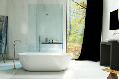 Großes Modernes Badezimmer in Düsseldorf