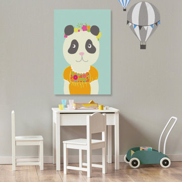 "Fancy Animals IV" Painting Print on Wrapped Canvas
