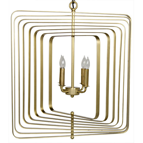 Dimaclema Chandelier, Small, Antique Brass