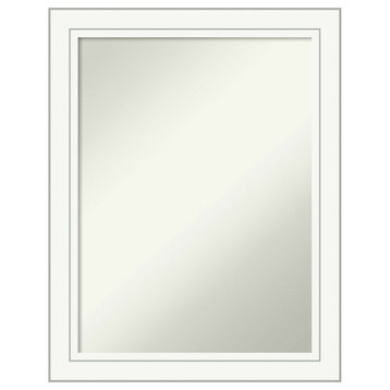 Craftsman White Non-Beveled Wood Wall Mirror - 23 x 29 in.
