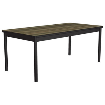 Correll 30"W x 72"D High Pressure Library Table in Colonial Hickory Brown