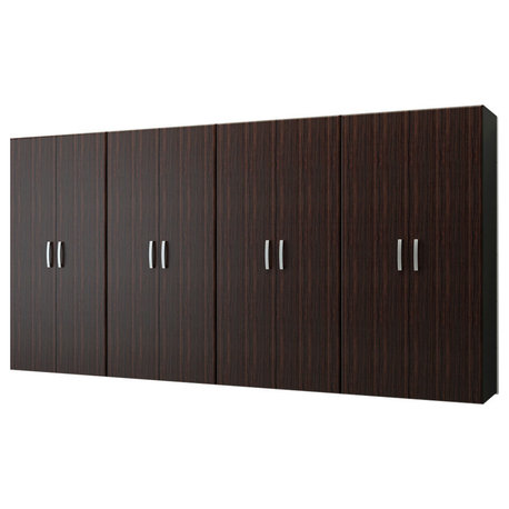 6 Piece Jumbo Cabinet Storage System, Espresso