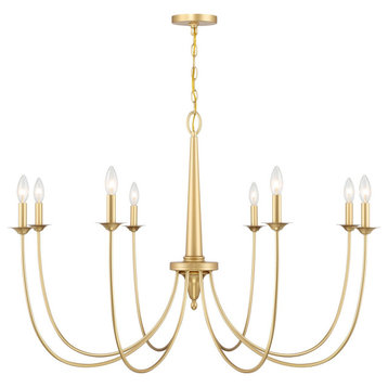 Stonecrest Eight Light Chandelier in French Gold