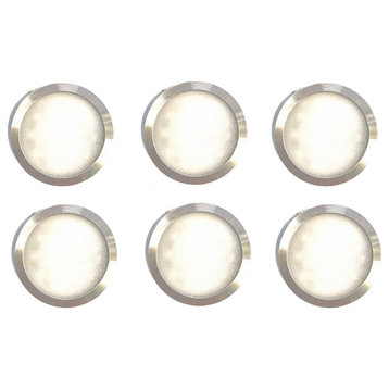 6 Piece Dimmable LED Puck Light Plug In Kit 4000K