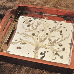 "Holiday Magic" Mirrored Serving Tray - Serving Trays