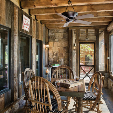 Blue Ridge Handcrafted Log Home - Porch