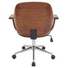 Samuel Fabric Bamboo Office Chair With Armrest, Havana Linen