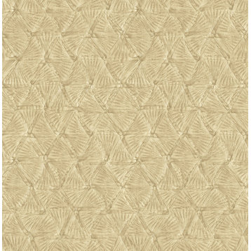 Wright Gold Textured Triangle Wallpaper Bolt