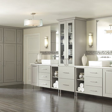 Gray Cabinets in a Casual Bathroom