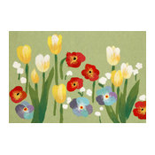 Liora Manne Illusions Le Jardin Indoor/Outdoor Mat Green, 23"x35"