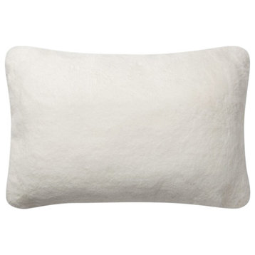 Loloi Decorative Throw Pillow Cover With Down, White, 13"x21"