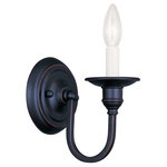 Livex Lighting - Cranford Wall Sconce, Olde Bronze - A beautiful squared arm in a olde bronze finish give this cranford wall sconce a transitional update to a traditional look.
