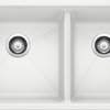 Blanco 441125 18"x33" Granite Double Undermount Kitchen Sink, White
