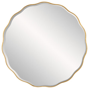 Aneta Large Gold Round Mirror