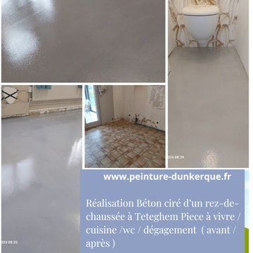 Réalisation d'un béton ciré