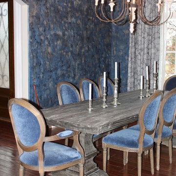 Sophisticated Blue Dining Room