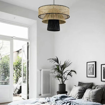 Hand Woven Rattan Pendant Lamp Project | Dining/Bedroom | France