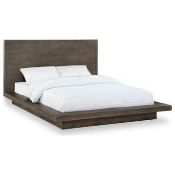 Modus Melbourne Cal King Panel Bed in Dark Pine