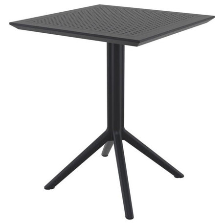Sky 24 inch Square Folding Table in Black finish