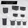PE-Coated Laundry Bin Lattice Black Rectangle XL 12.5x17.5x10.5 (Set of 2)