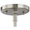 Chandelier With Brown Art Glass in Satin Nickel Finish, 591-09 GL1005MB