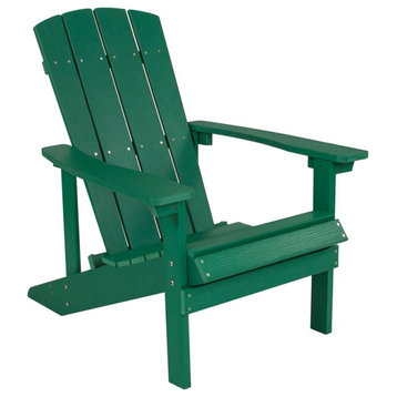 Flash Furniture Charlestown Faux Wood Adirondack Chair In Green