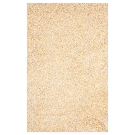 Safavieh Monterey Shag Collection SG851 Rug, Cream, 5' X 8'