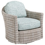 Tommy Bahama - Seabrook Outdoor Swivel Lounge Chair Tommy Bahama - The Seabrook Outdoor Swivel Lounge Chair Tommy Bahama features a herringbone pattern of all-weather wicker with blended shades of ivory, taupe, and gray and pairs perfectly with the matching ottoman (sold separately).
