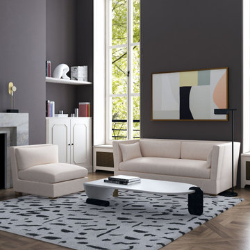 Casa Mod: Rivington Sofa in Alabaster Plush Velvet