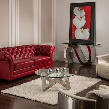 The Olivia Sofa meets the Aviation chairs.