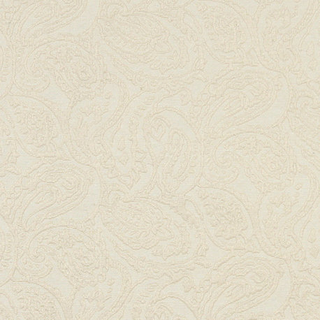 Off White Traditional Paisley Matelasse Upholstery Grade Fabric By The Yard