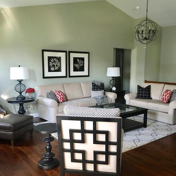 TRANSITIONAL LIVING ROOM & DINING ROOM