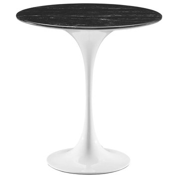 Modway Lippa 20" Round Artificial Marble Side Table