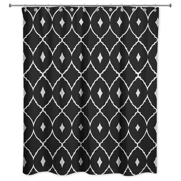 Diamond Shower Curtain, Black