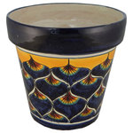 Color y Tradicion - Mexican Ceramic Flower Pot Planter Folk Art Pottery Handmade Talavera 35 - Mexican Talavera Pot Planter