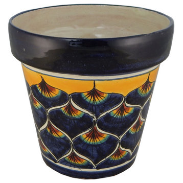 Mexican Ceramic Flower Pot Planter Folk Art Pottery Handmade Talavera 35