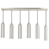 Brushed Nickel Mid Century Modern, Urban, Scandinavian Linear Pendant