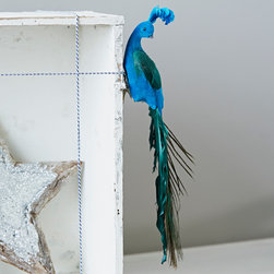 clip peacock decorations - Holiday Accents And Figurines