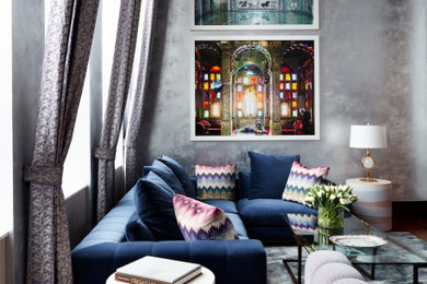 Living room - transitional living room idea in New York