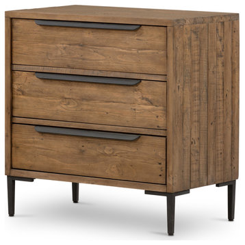 Wyeth 3 Drawer Dresser, Rustic Sandalwood