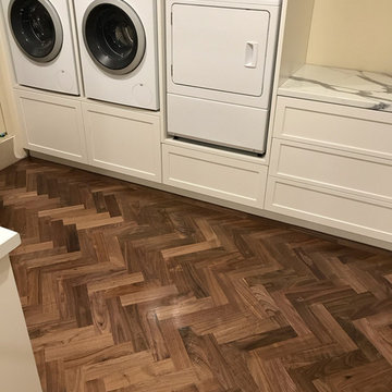 Walnut Herringbone with Walnut Border