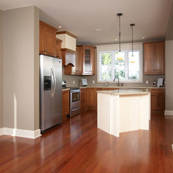 Simple Kitchen - Hardwood Flooring