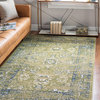 Contemporary Allegory Runner 2'0"x6' Moss Area Rug