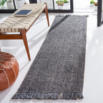 Safavieh Vintage Leather Collection NF826H Rug, Charcoal/Natural, 2'3" X 12'