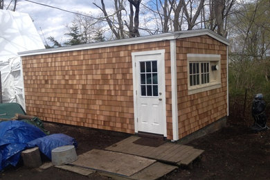 Inspiration for a coastal home design remodel in Providence