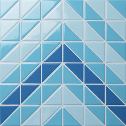 Artistic Pool Tile: Santorini Chevron TR-SA-CV2 - Mosaic Tile
