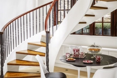 Example of a transitional kitchen design in New York
