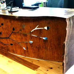 Live edge slab desk - Desks And Hutches