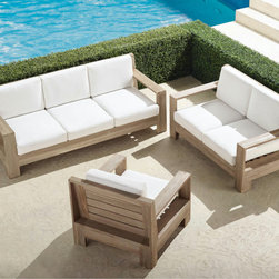 St Kitts 3 pc Sofa Set in Teak - Outdoor Sofas