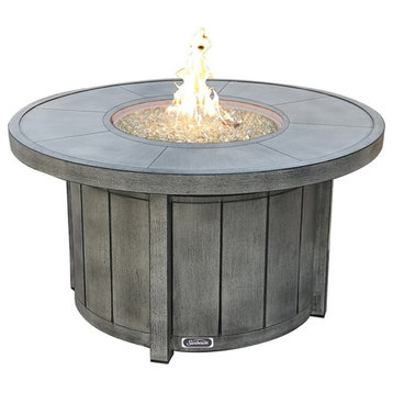 Sunbeam Boa Contemporary Style Aluminum Fire Table in Gray Finish